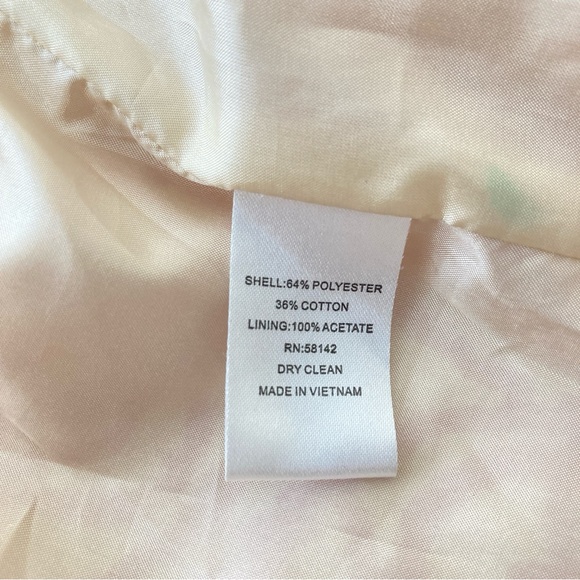 Maggy London Women’s  Sheath Dress V-Neck Sleeveless Pink White Back Zipper Sz 2 - Picture 11 of 12